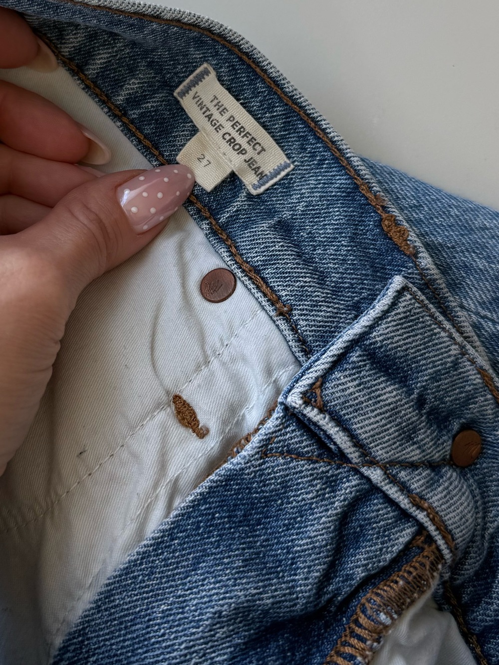 Madewell Perfect Vintage Crop Jeans Blue Wash 27 - Picture 6 of 13